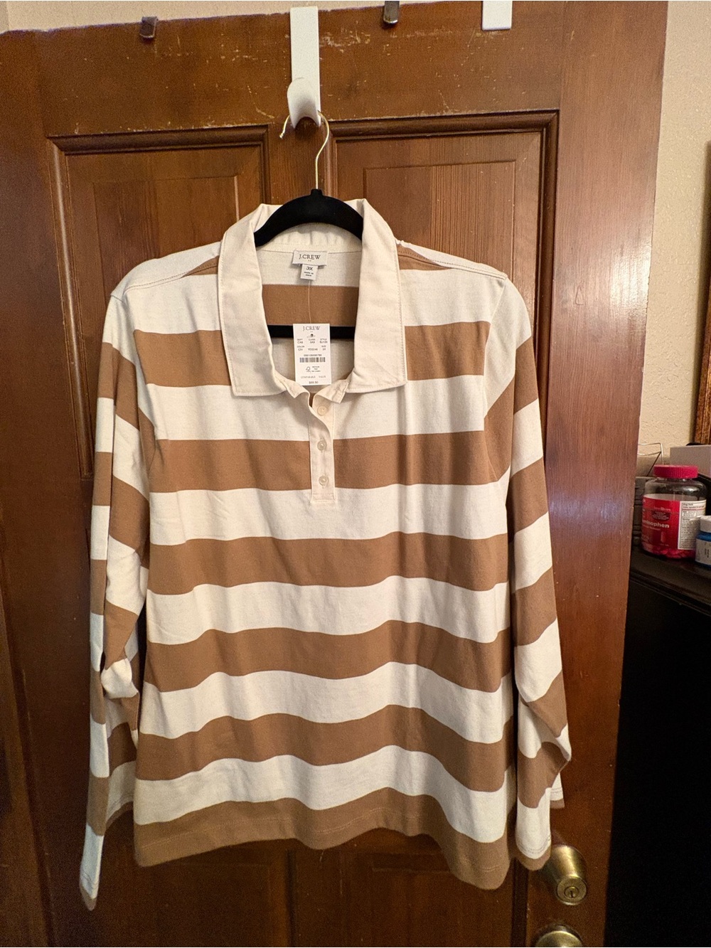 J. Crew 3 piece bundle. All 3x. Red dress & stripe shirt NWT ! - Picture 2 of 10